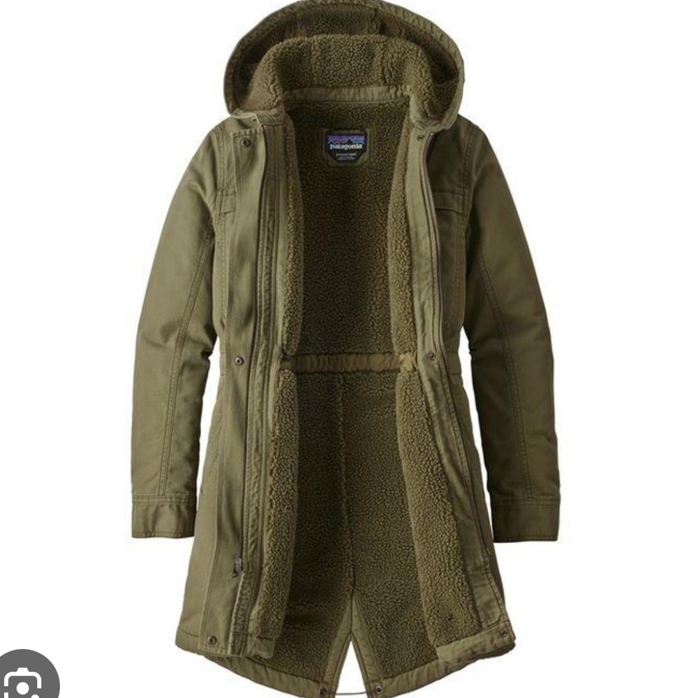 Patagonia Olive Green Hooded Jacket small - Picture 2 of 12